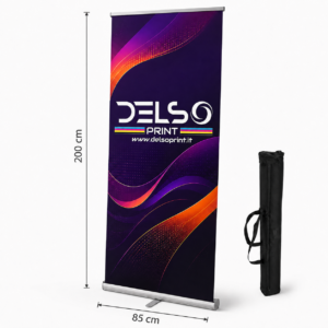 Roll Up Personalizzato 85×200 con Stampa e Struttura