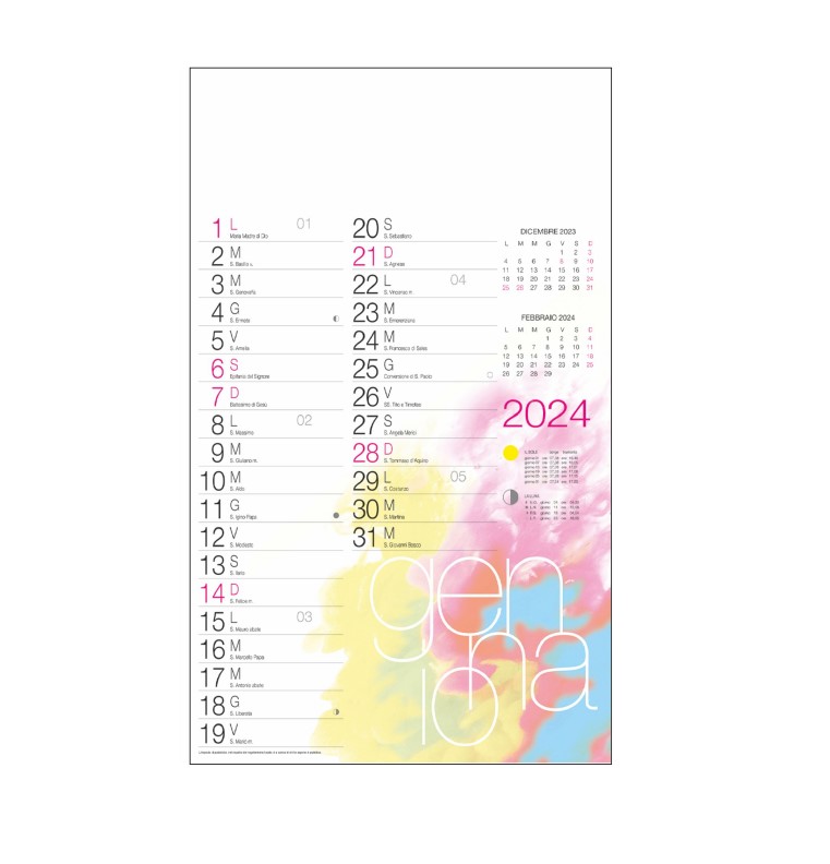 Calendario olandese design