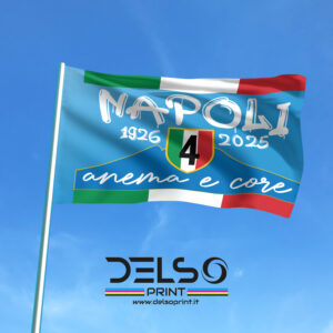Bandiera Napoli Anema e Core - 4 Scudetto