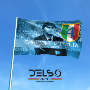 Bandiera Napoli Conte - 4 scudetto 2025
