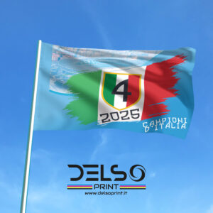 Bandiera Napoli Stadio - 4 Scudetto 2025