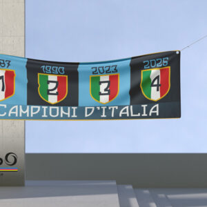 Striscione Napoli - 4 Scudetti 2025