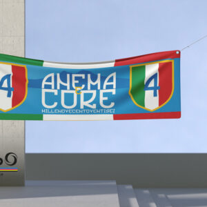 Striscione Napoli - Anema e Core - 4 Scudetto 2025