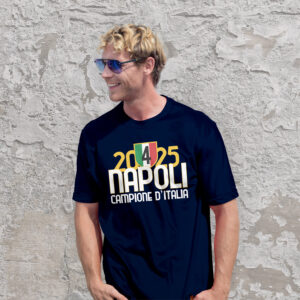 T-Shirt Napoli Campione d'Italia - 4 scudetto 2025