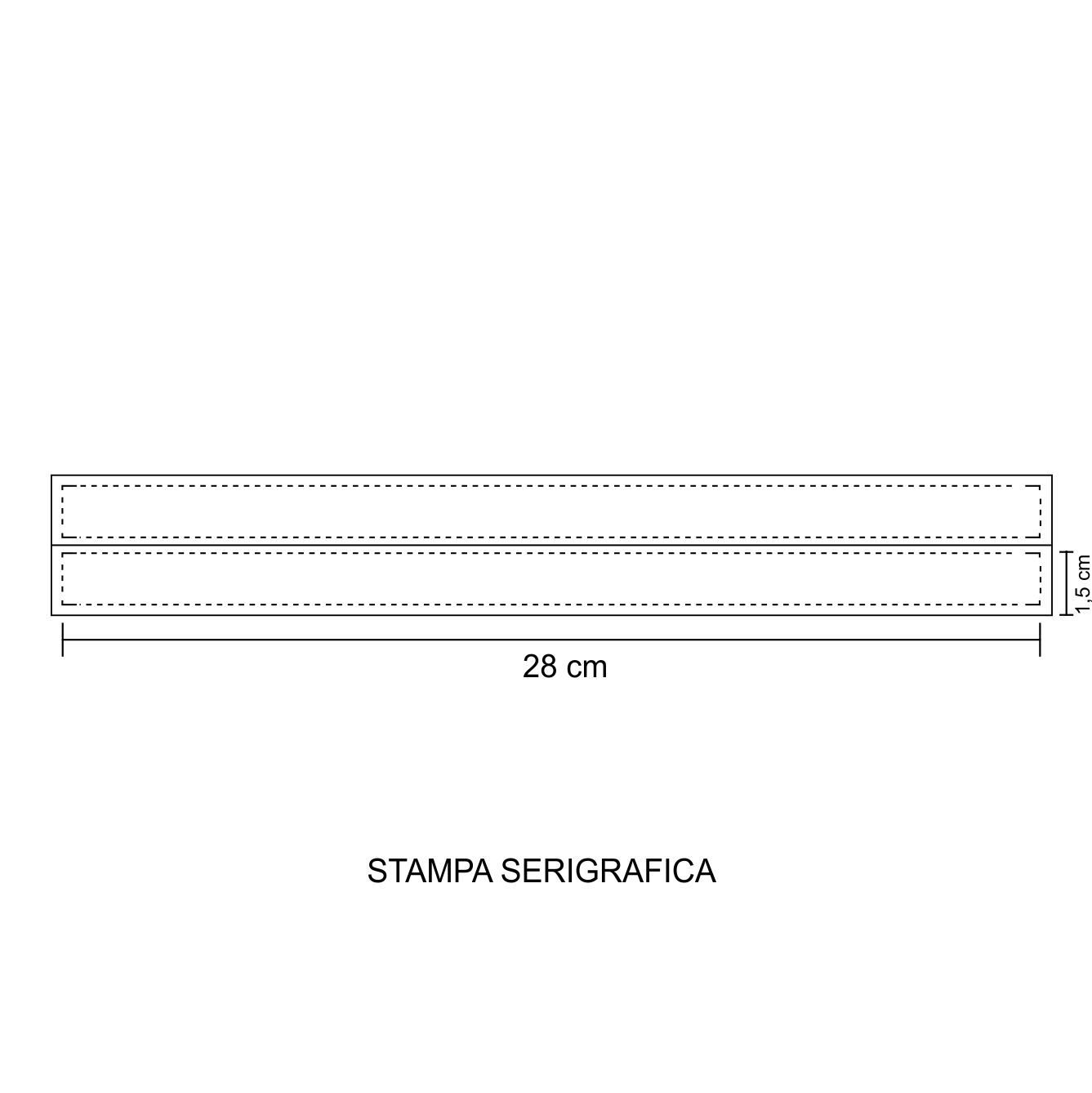 Misure cordoncino portabadge STRING personalizzato 82x2 cm