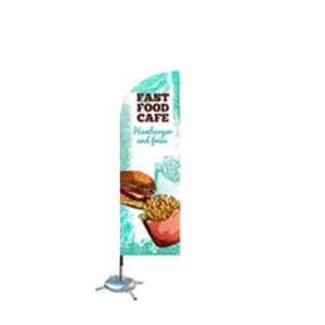 Beach Flag Flight con Base a Croce e Stampa Personalizzata