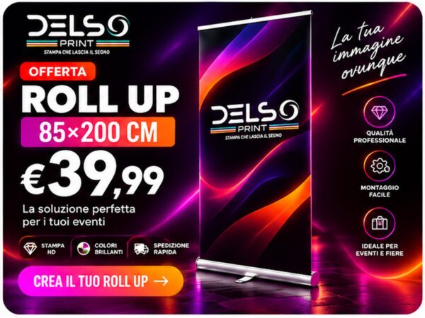 Offerta Roll Up 85x200 DelsoPrint 39,99 euro