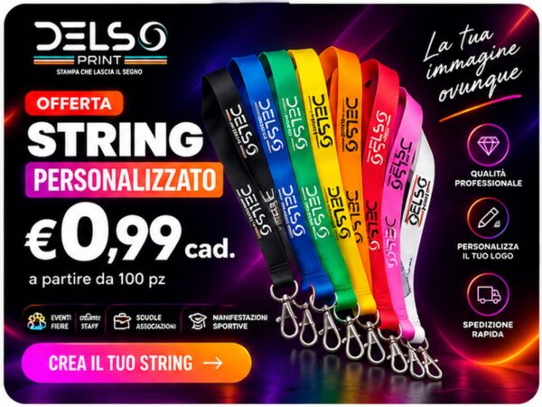 Offerta STRING personalizzato DelsoPrint 0,99 euro